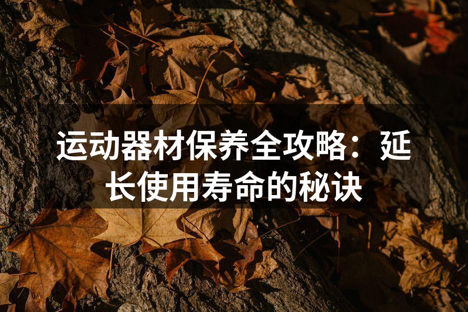 保持器材清洁是延长使用寿命的关键